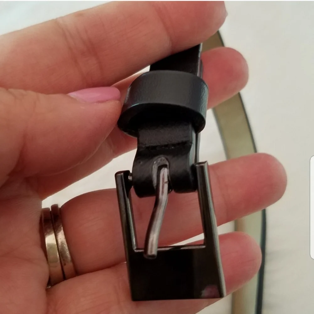 Nine West Black Slim Belt NEW